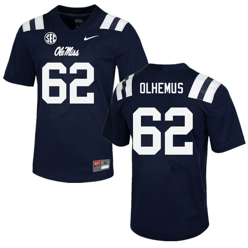 Andrew Polhemus Ole Miss Rebels NCAA Men's Navy #62 Stitched Limited College Football Jersey LJG2558EN